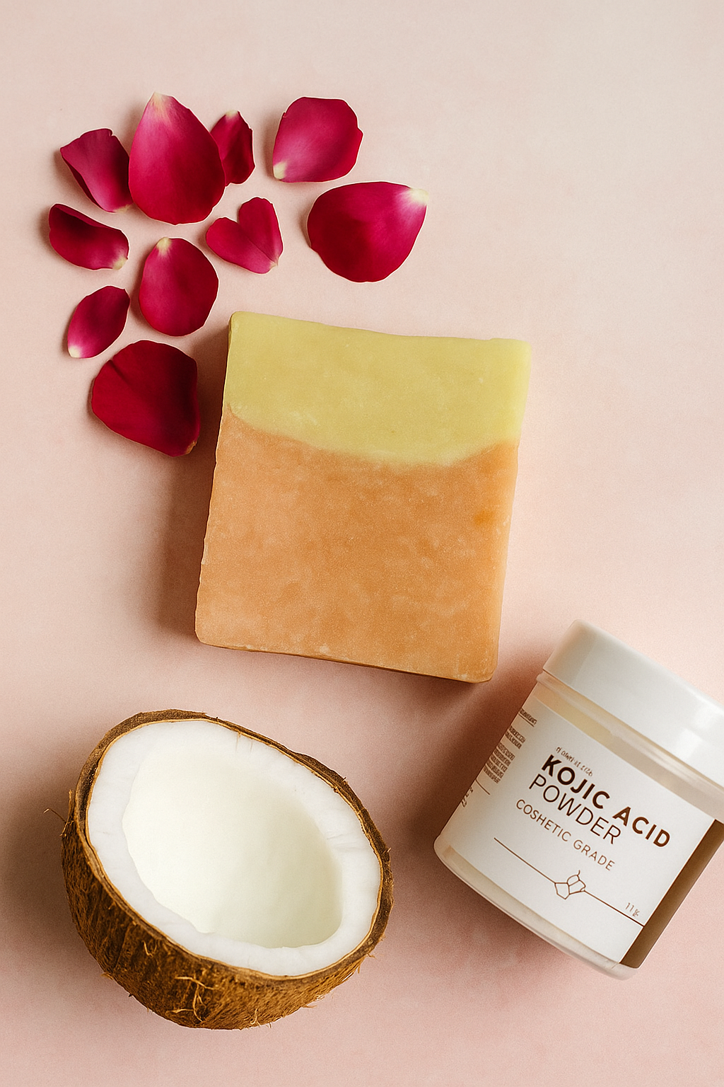 SKINixir™ Rose Coconut & Kojic Acid Handmade Organic Soap - SKINixir